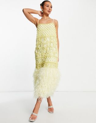 fitted lace wedding dress Duck Egg Floral Split Maxi Dress – AX Paris