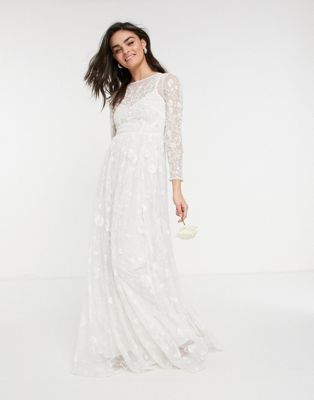 ASOS DESIGN drape ruffle midi dress with lace insert and tassle detail