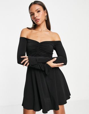 Vesper bodycon midi dress in black