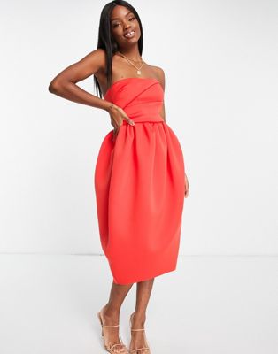 ASOS EDITION extreme shoulder metallic cocktail dress
