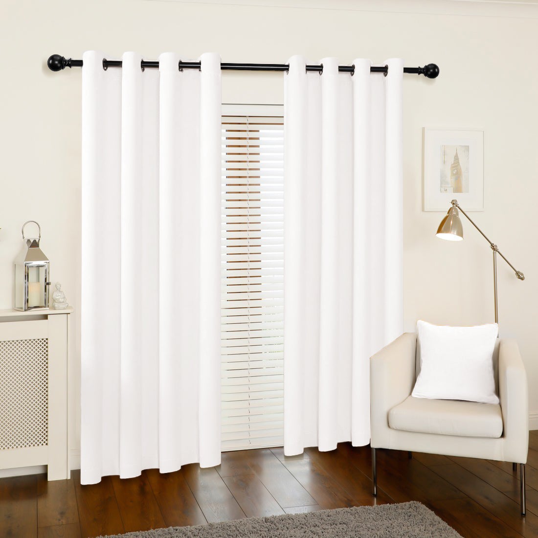 Akarise Blackout Curtains For Bedroom Living Room - 2 Panels, White