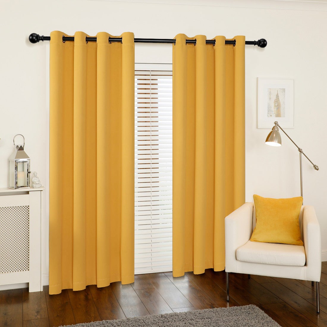 Akarise Blackout Curtains for Bedroom Living Room - 2 Panels, Yellow