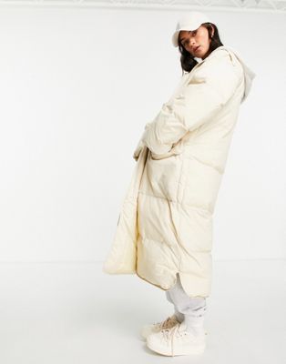 ASOS DESIGN Curve luxe oversized parka in cream