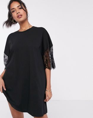 ASOS DESIGN oversized shirt with wide cuff detail in caramel