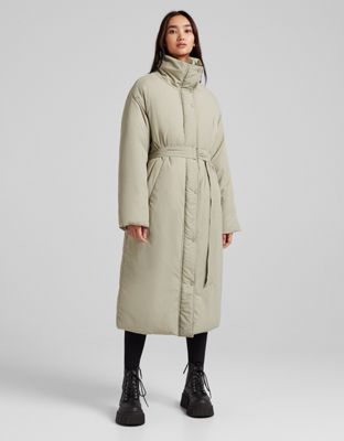 Threadbare stanley belted puffer coat with hood