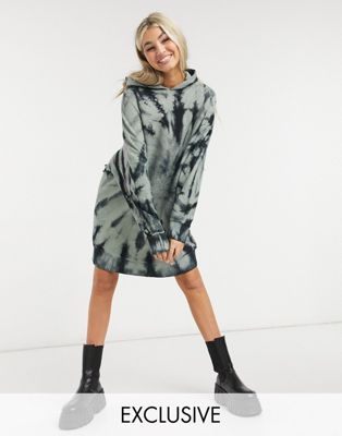 Lola May Curve long smock dress in black shimmer