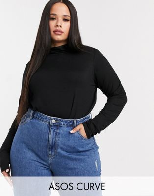 Topshop baggy jeans in washed black