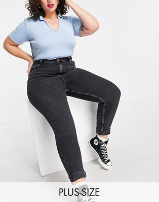 Topshop premium mom jeans in bleach