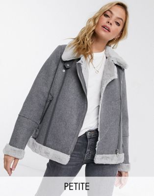 Liquorish oversized straigh coat in black and contrast check