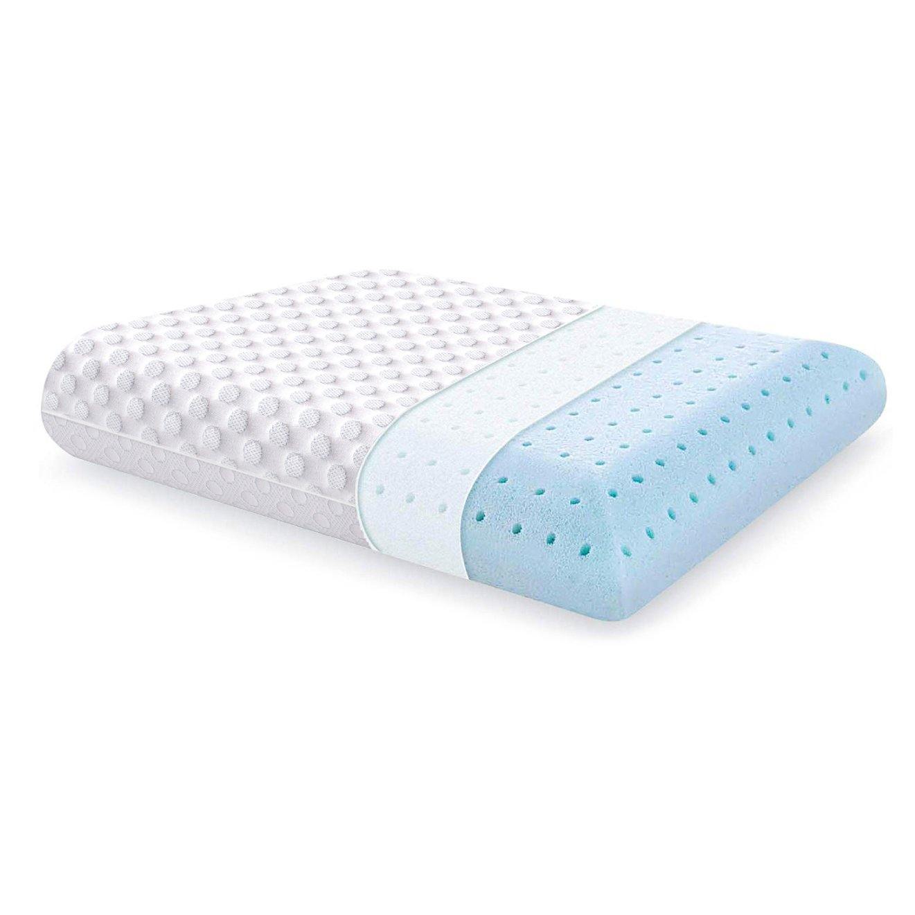 Akarise Cooling Gel Memory Foam Pillow With Removable Cover