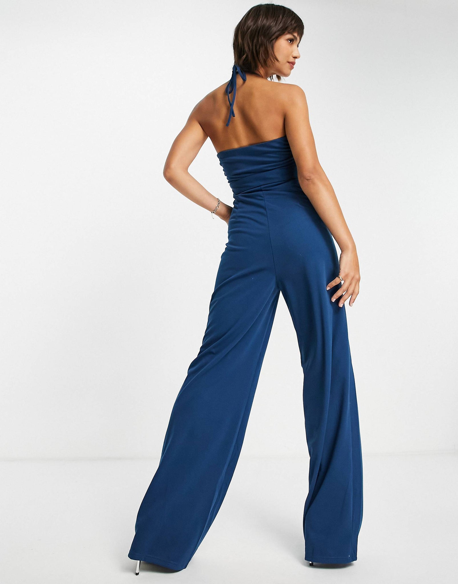 Unique21 Cut Out Bust Jumpsuit In Navy