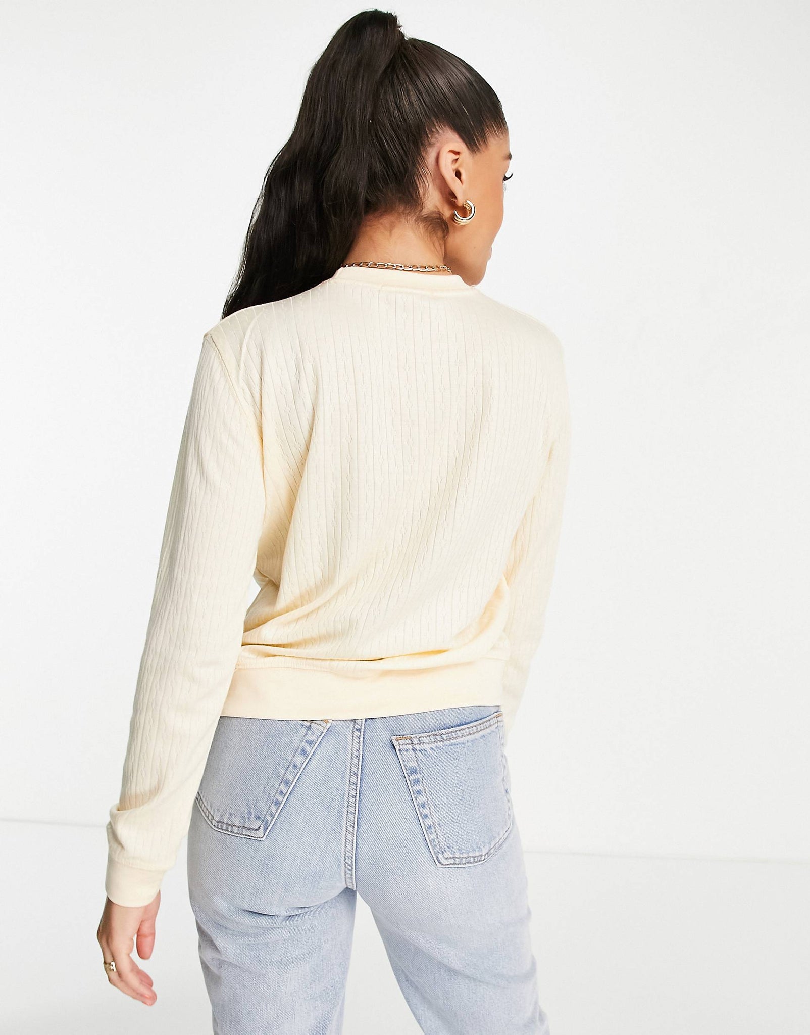 Unique 21 Round Neck Jumper In White