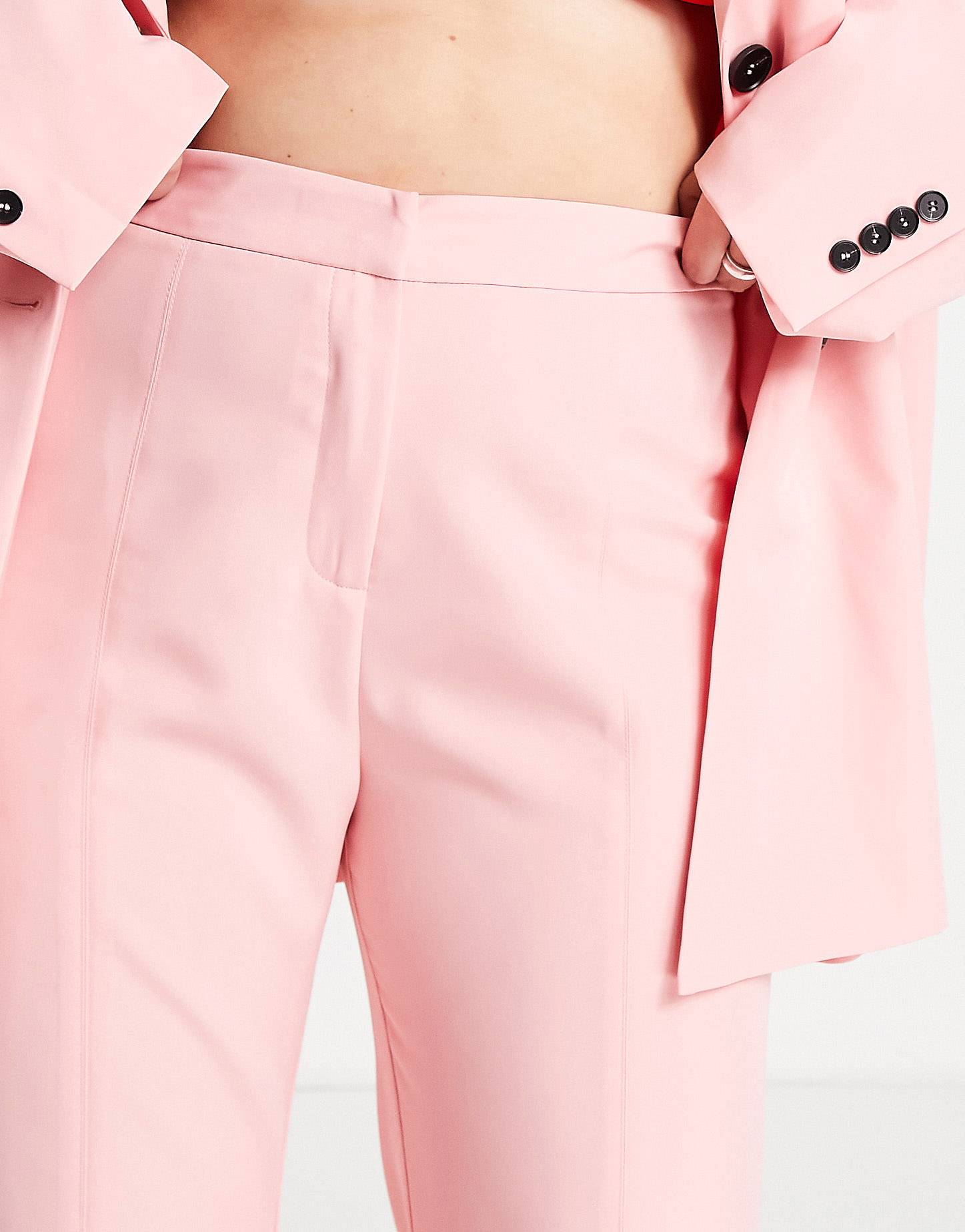 Plus flare leg trousers in bubblegum pink