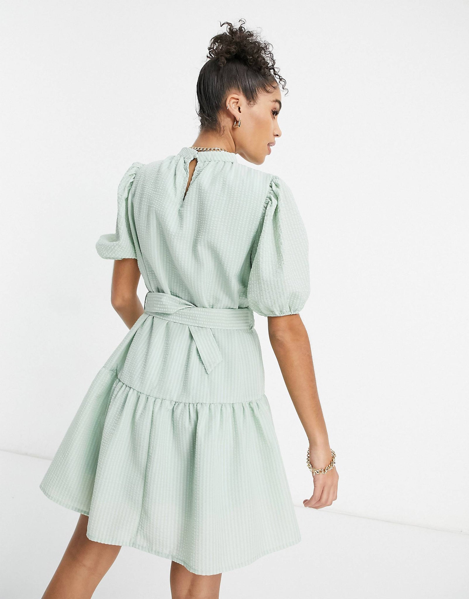 Unique21 Belted Smock Dress