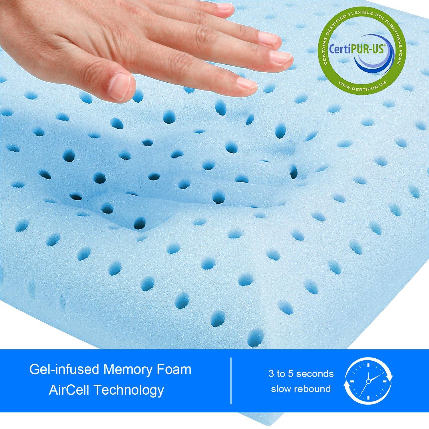 Akarise Cooling Gel Memory Foam Pillow With Removable Cover