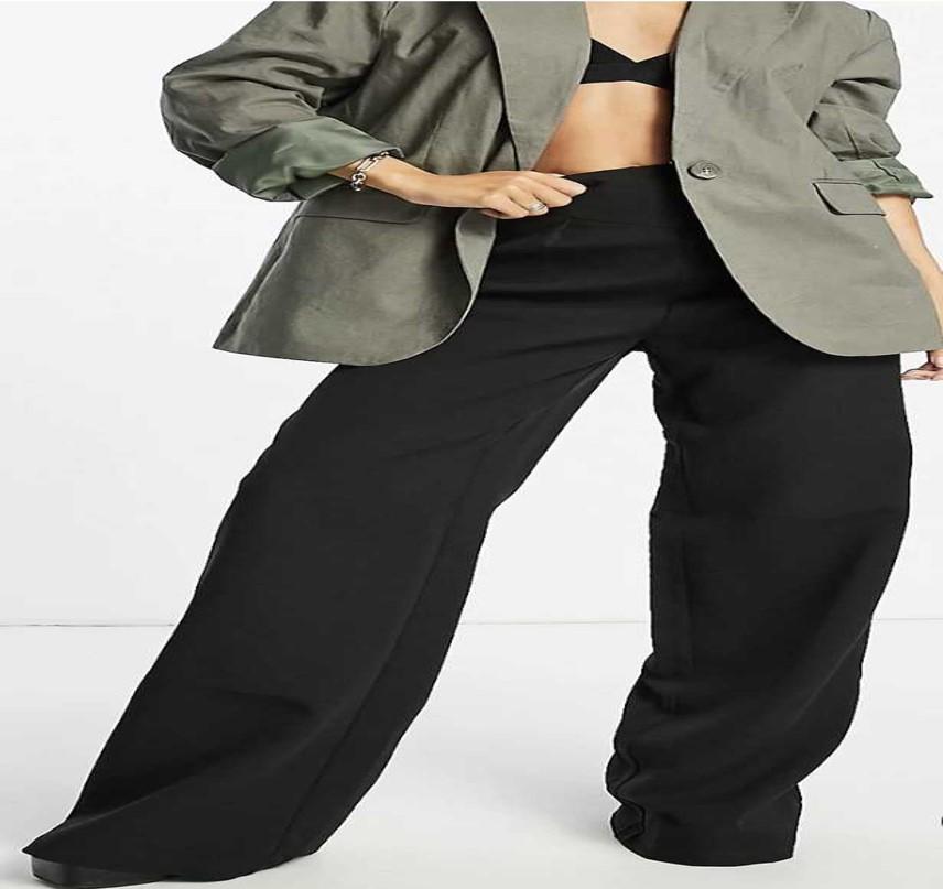 High Waist Tailored Trouser Co-Ord In Black