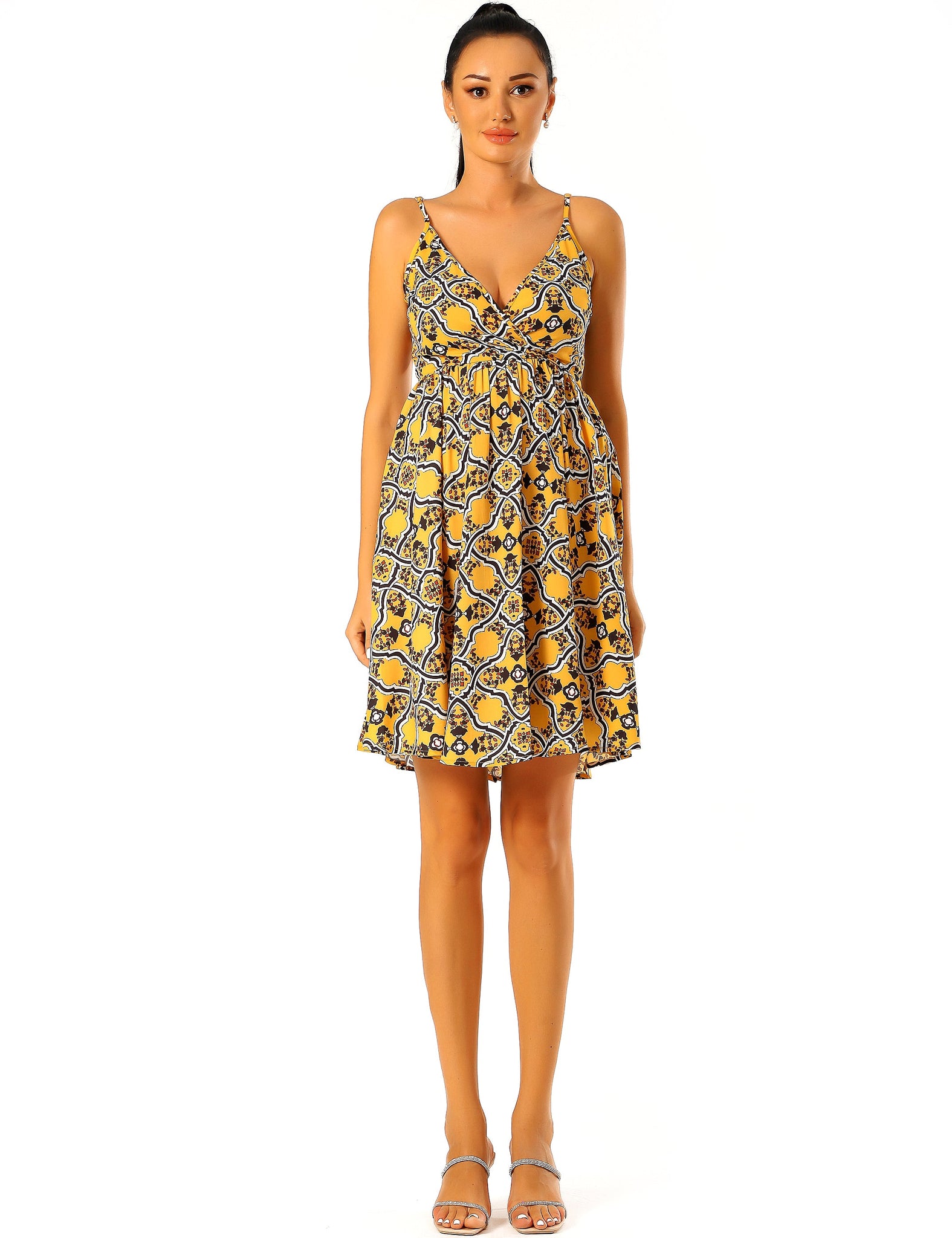 MULTI YELLOW PRINT Mini Dress