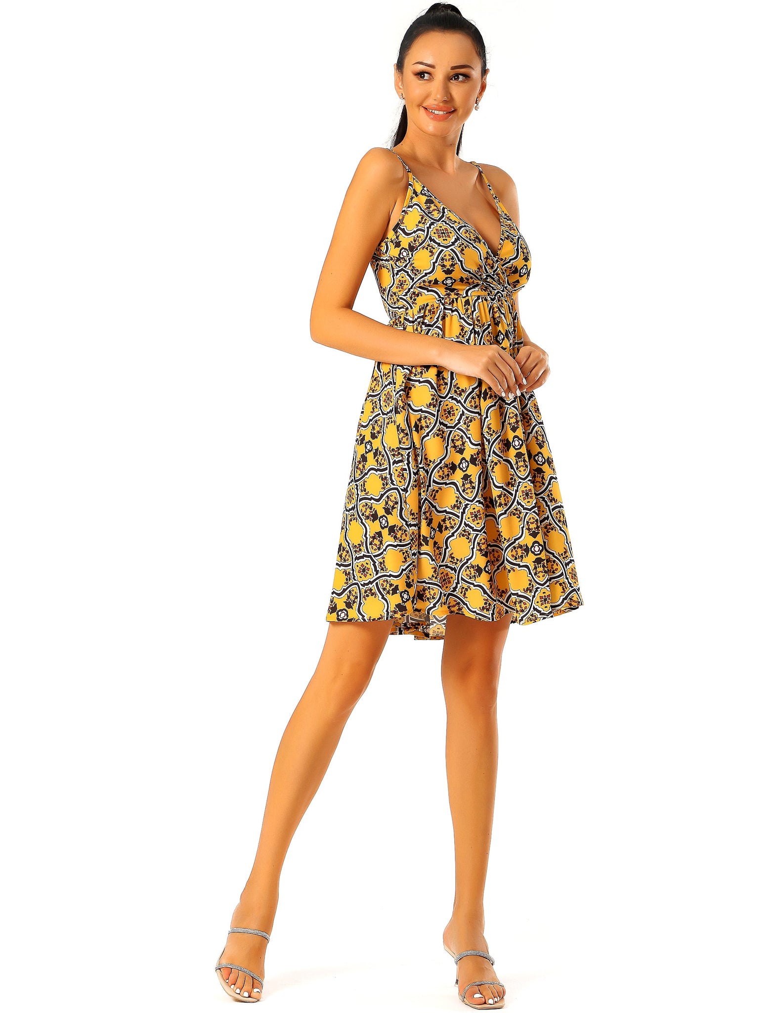 MULTI YELLOW PRINT Mini Dress