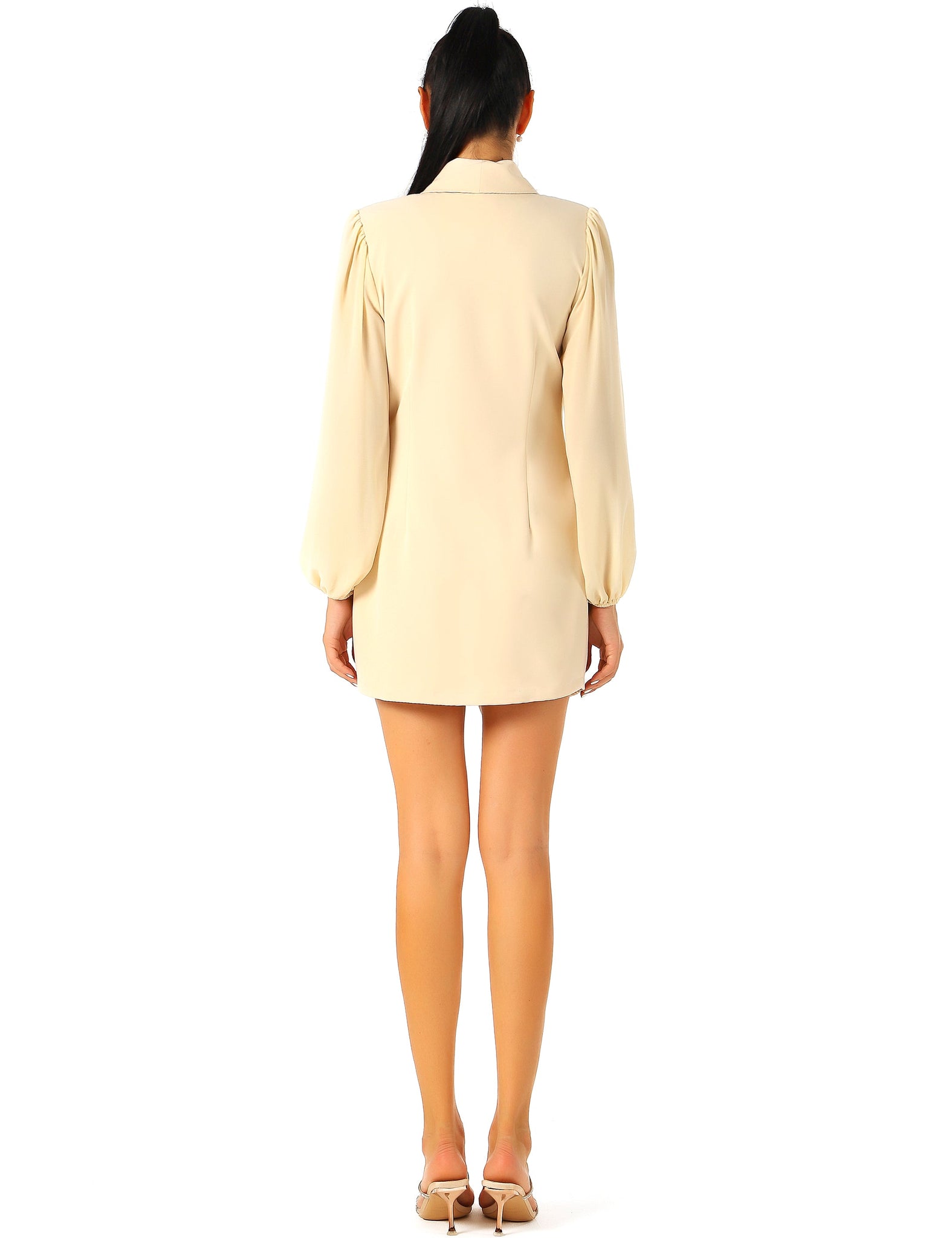 NUDE Long Sleeve Blazer Dresses