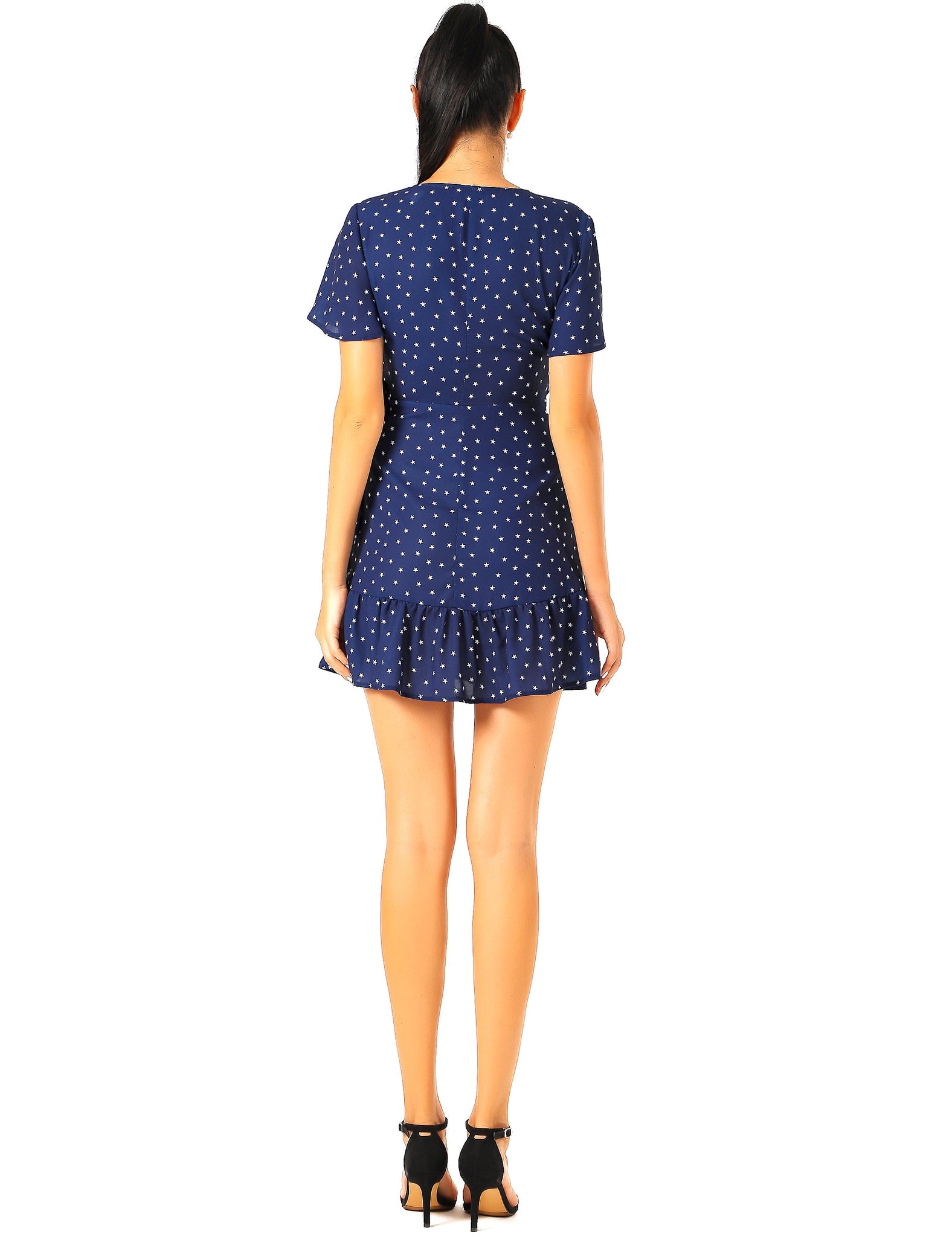 NAVY Star Print Mini Dress