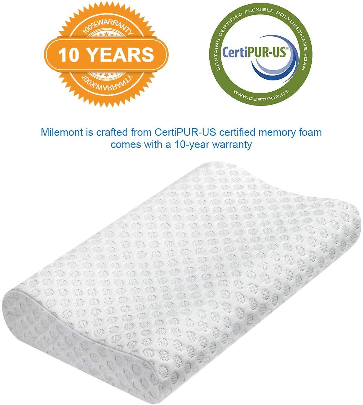 Akarise Bamboo Charcoal Orthopaedic Contour Memory Foam Pillow With Removeable Zippered Pillow Case