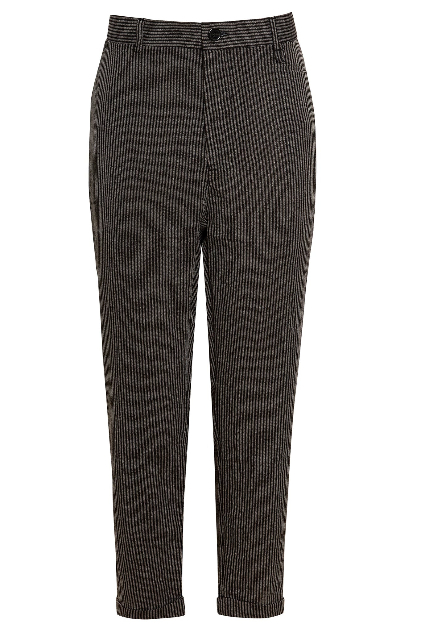 STRIPE TAILORED TURN-UP TROUSER