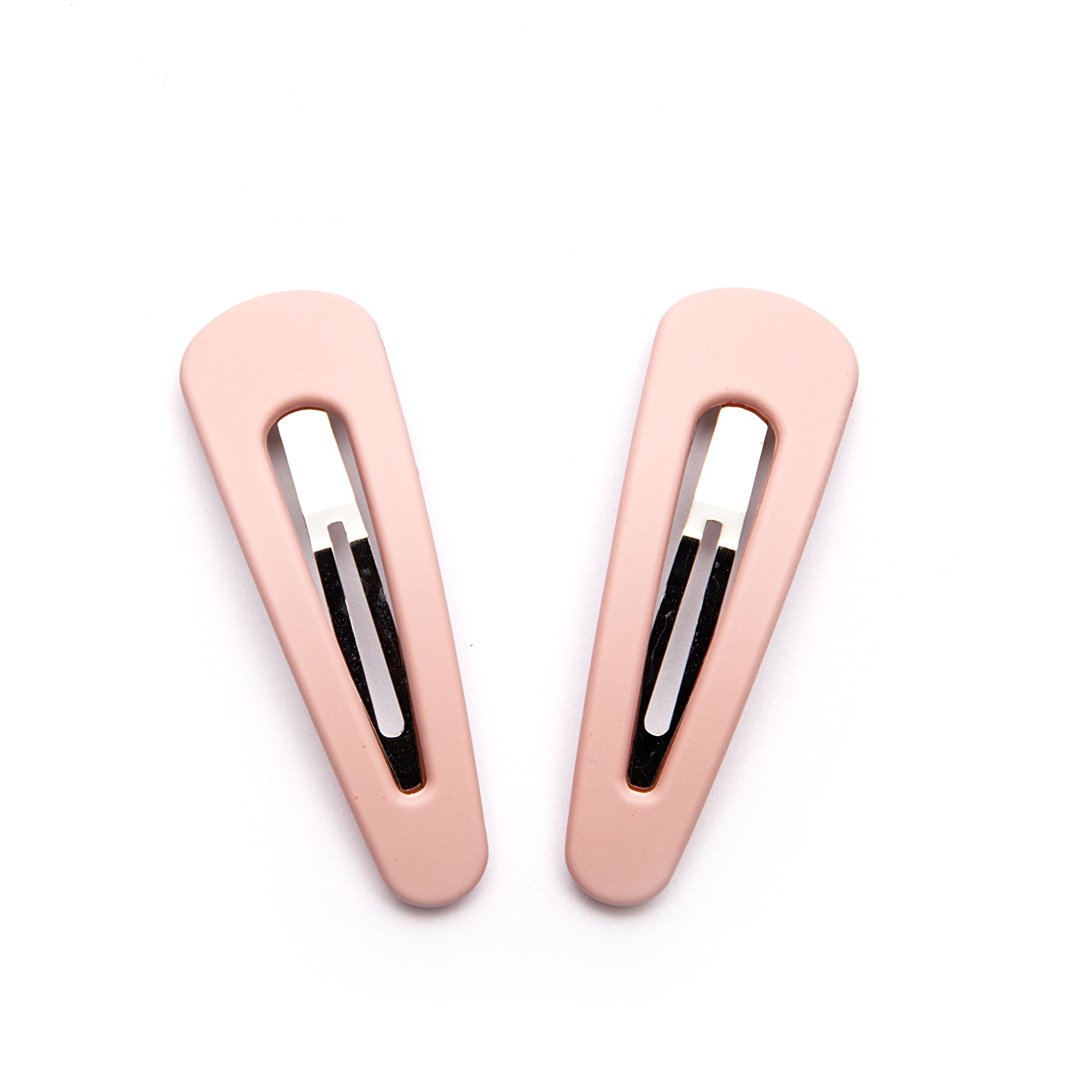 Pack of 2 Matte Hair Snaps In Pastel Pink