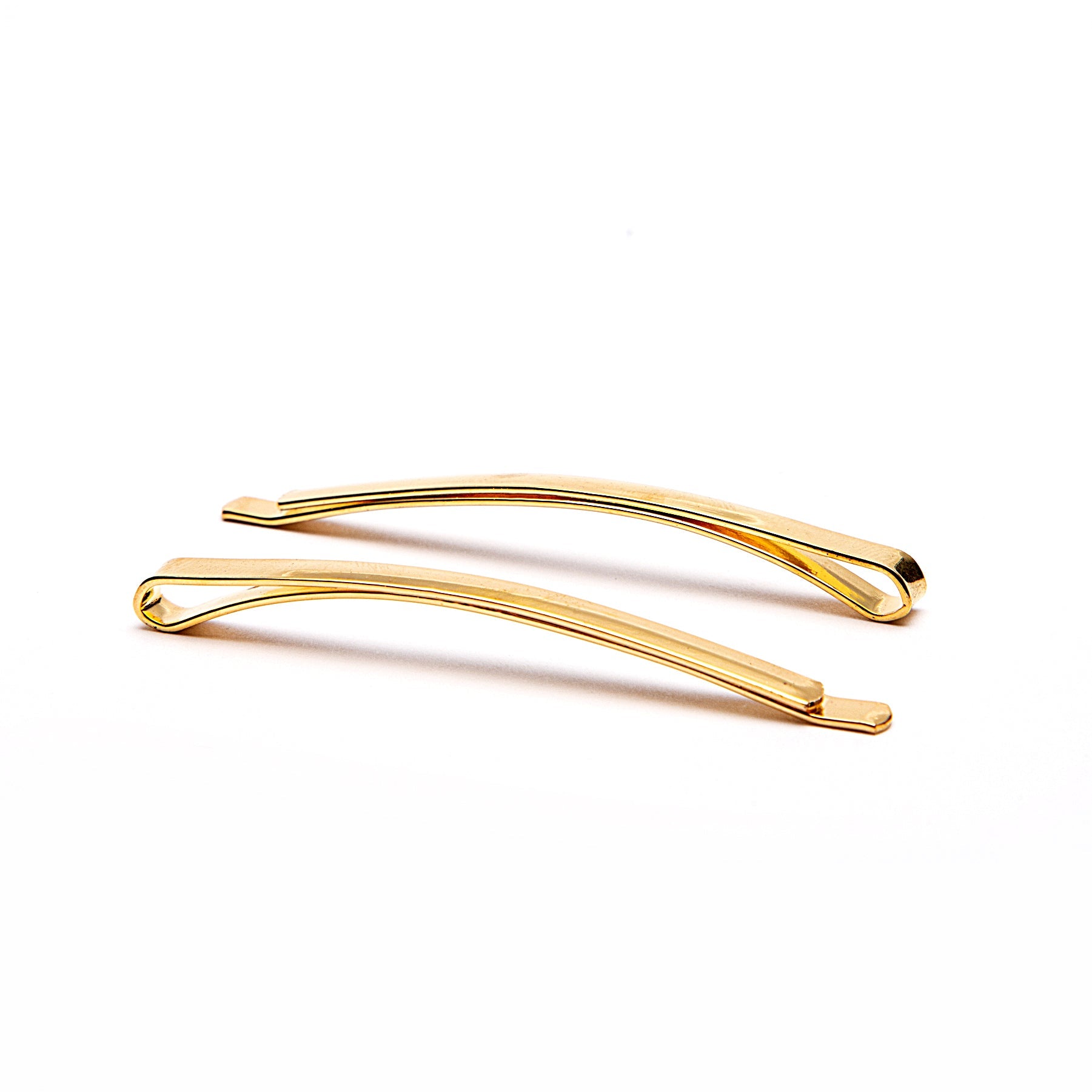 Pack of 2 Thin Hair Grips In Gold Tone