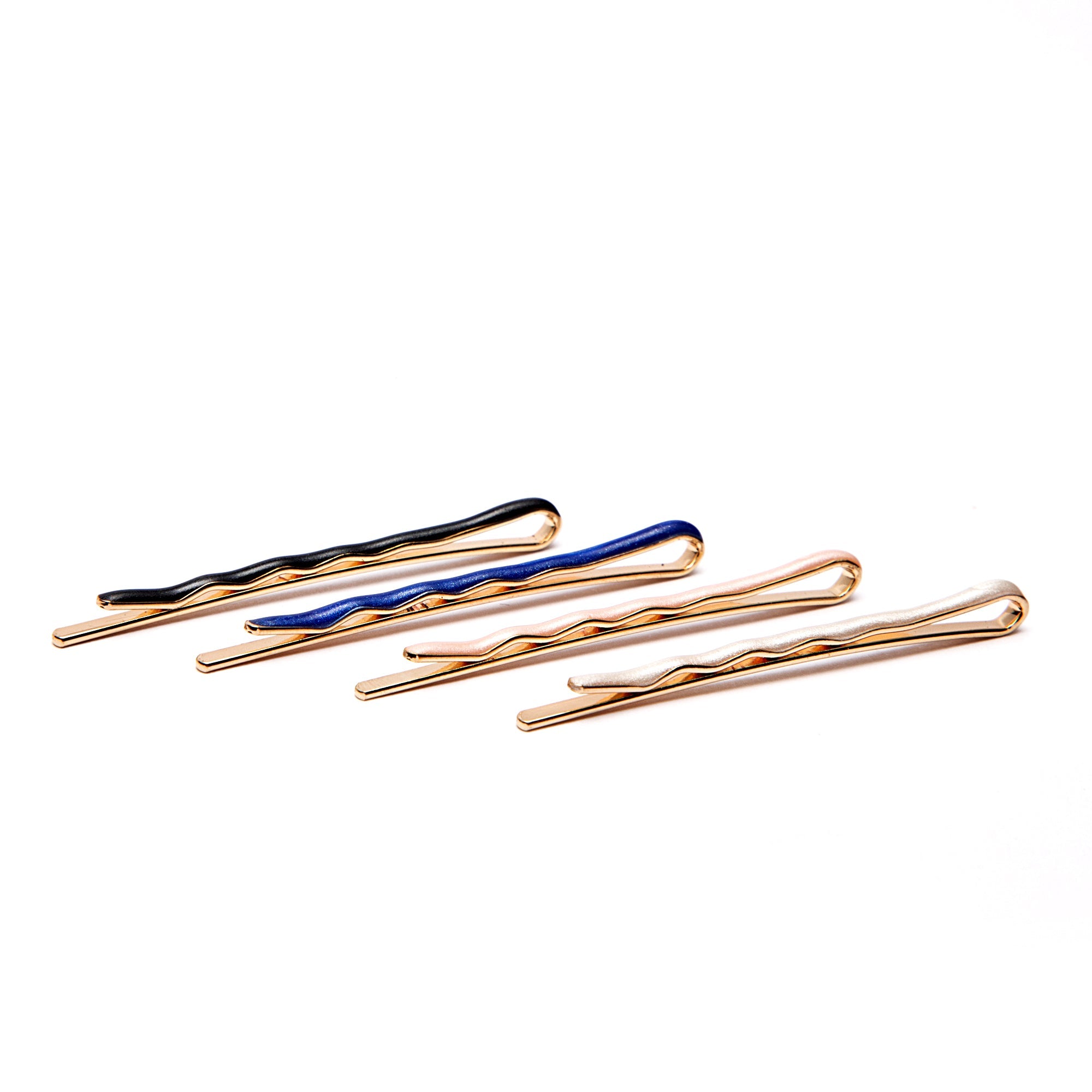 Pack of 4 Thin Hair Grips In Assorted Colour