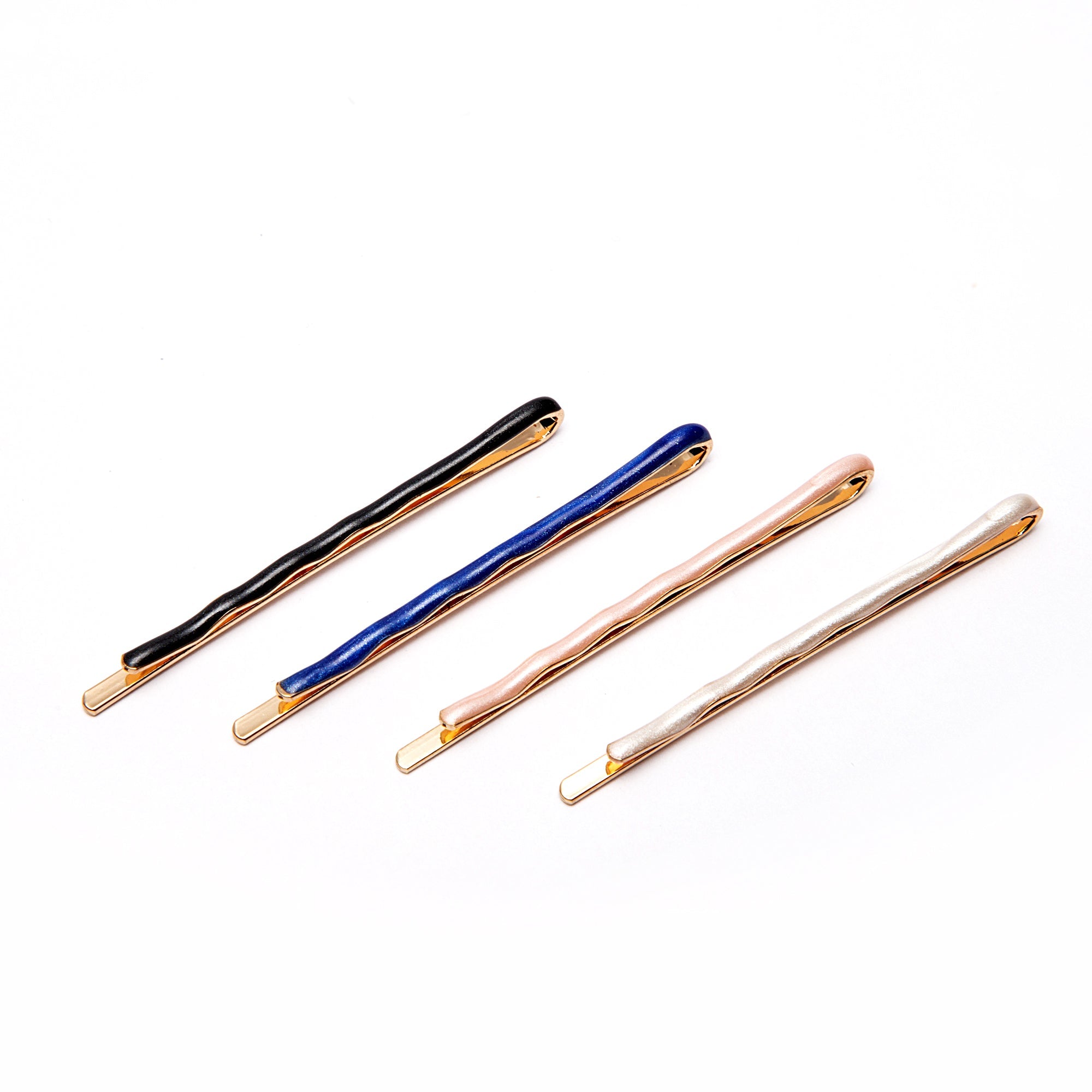 Pack of 4 Thin Hair Grips In Assorted Colour