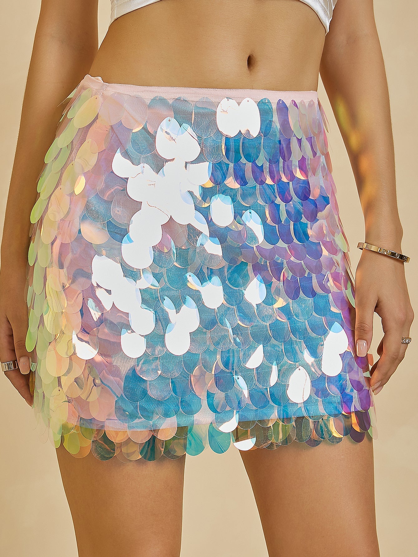 UNIQUE21 Mini Sequin Skirt