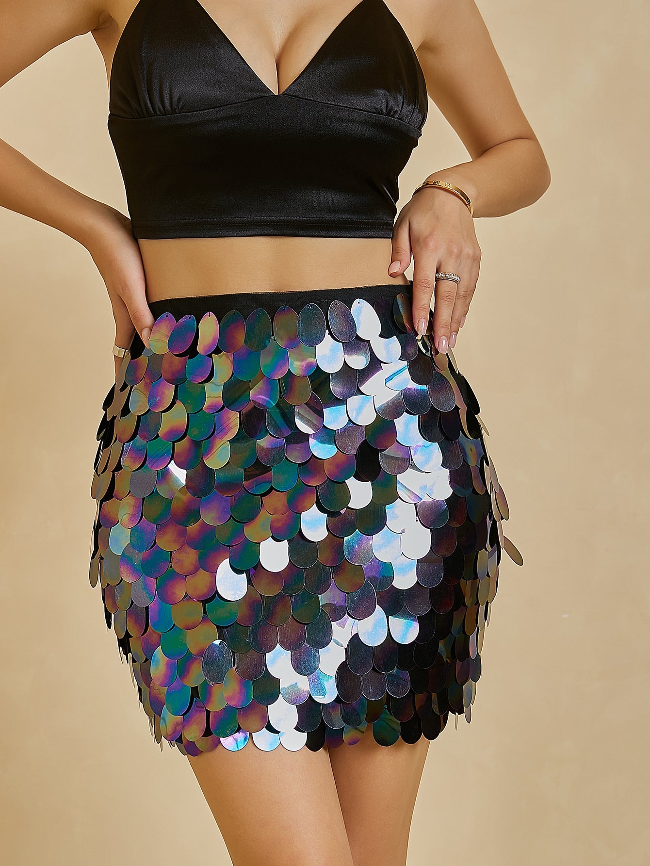 UNIQUE21 Mini Sequin Skirt