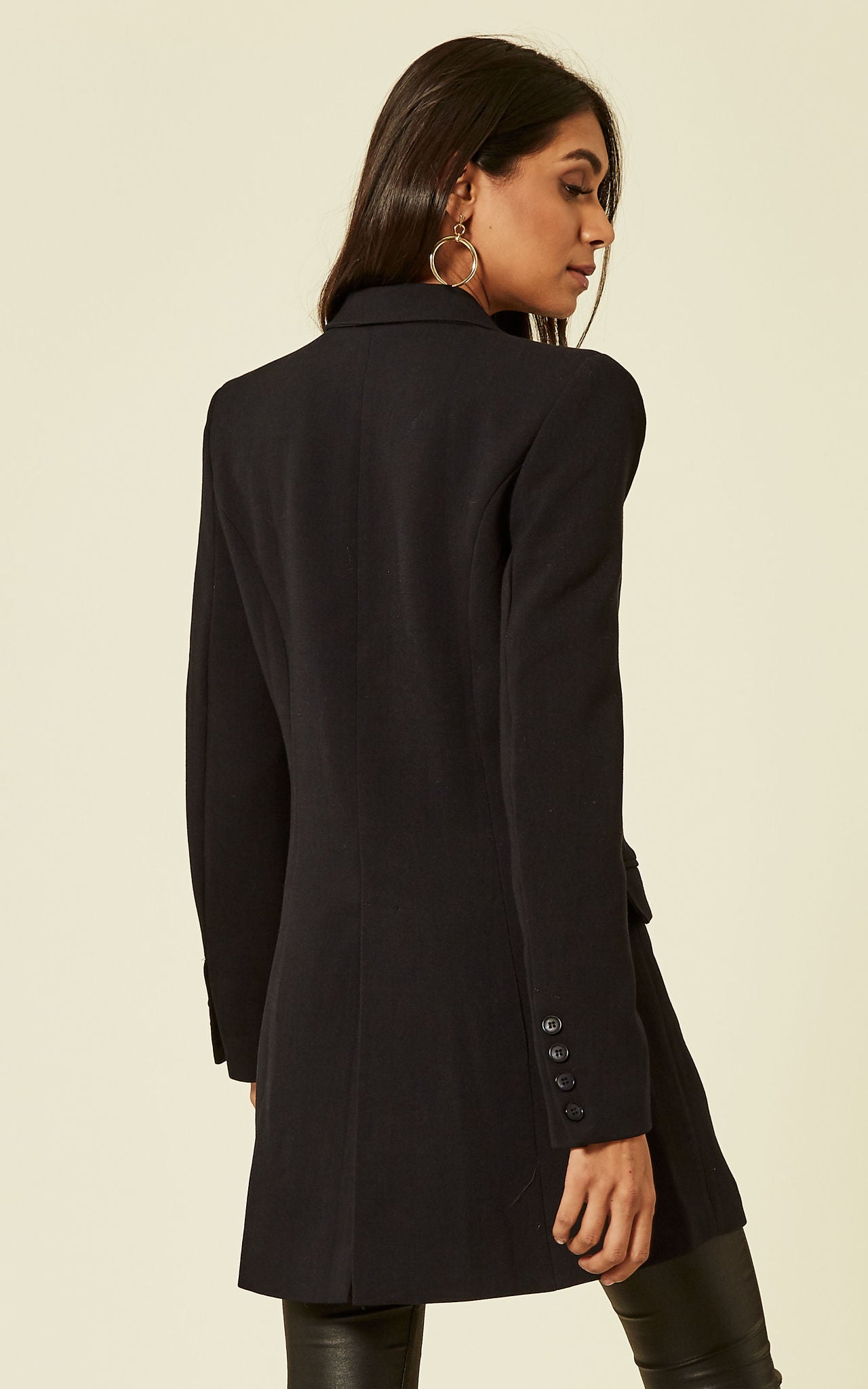 Black Long Sleeve Tailored Jacket