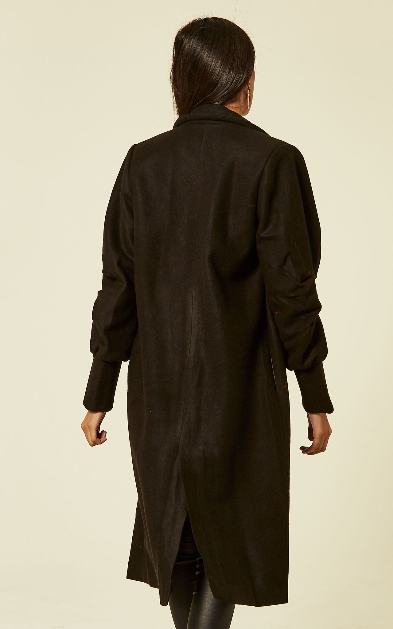 Black Long Line Coat