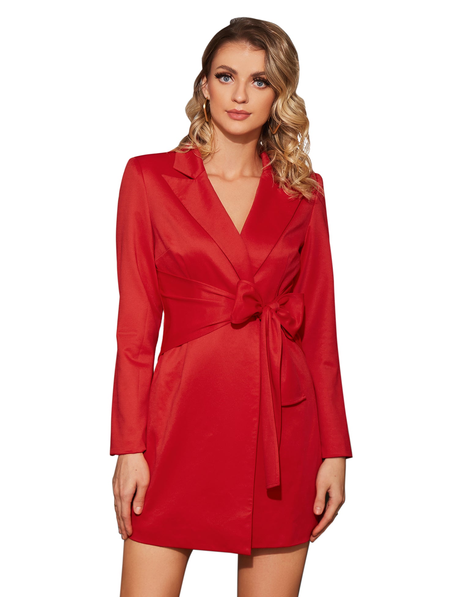 AKA BLAZER DRESS RED