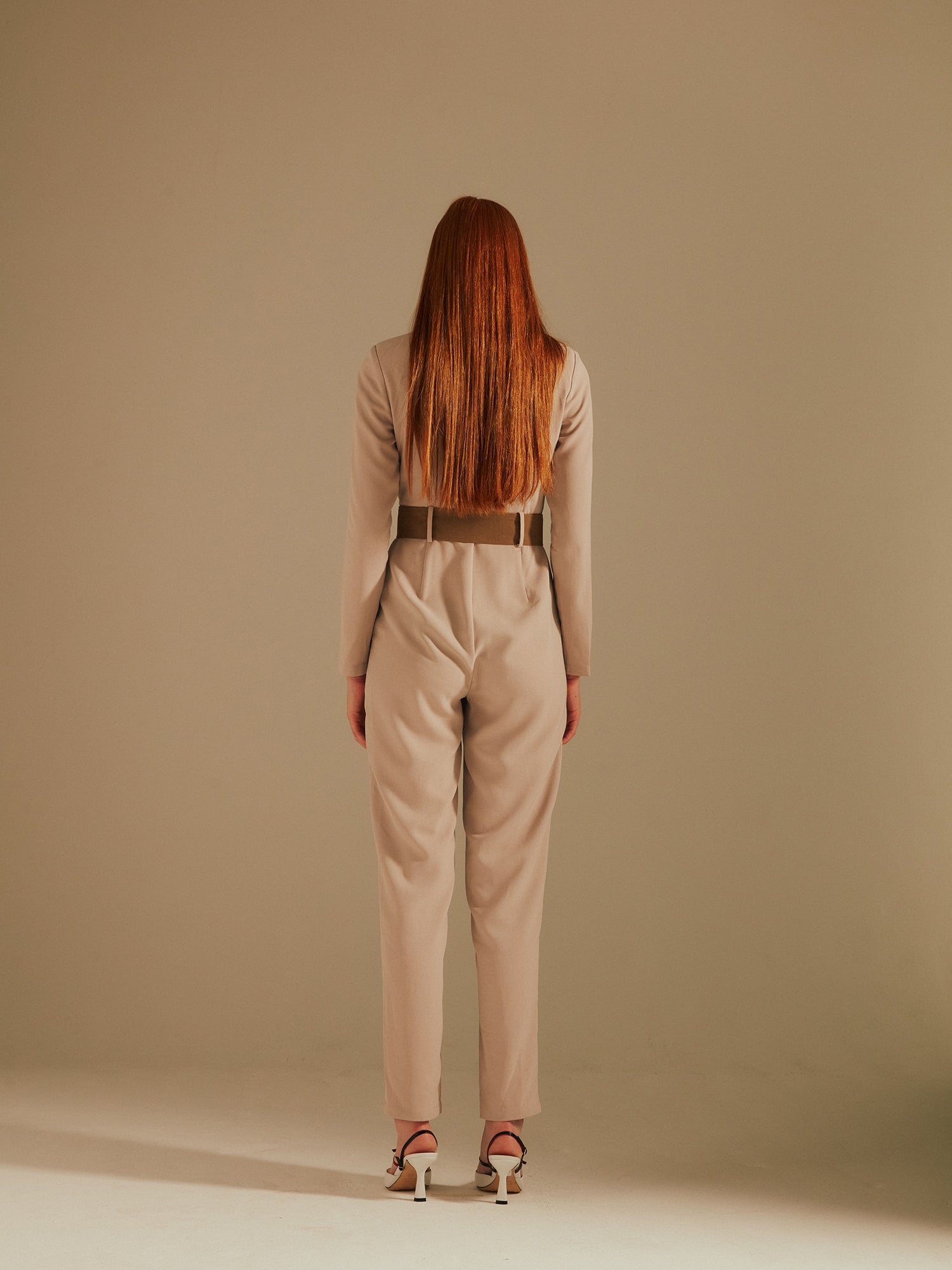 Hazel Linen Utility Belted Jumpsuit