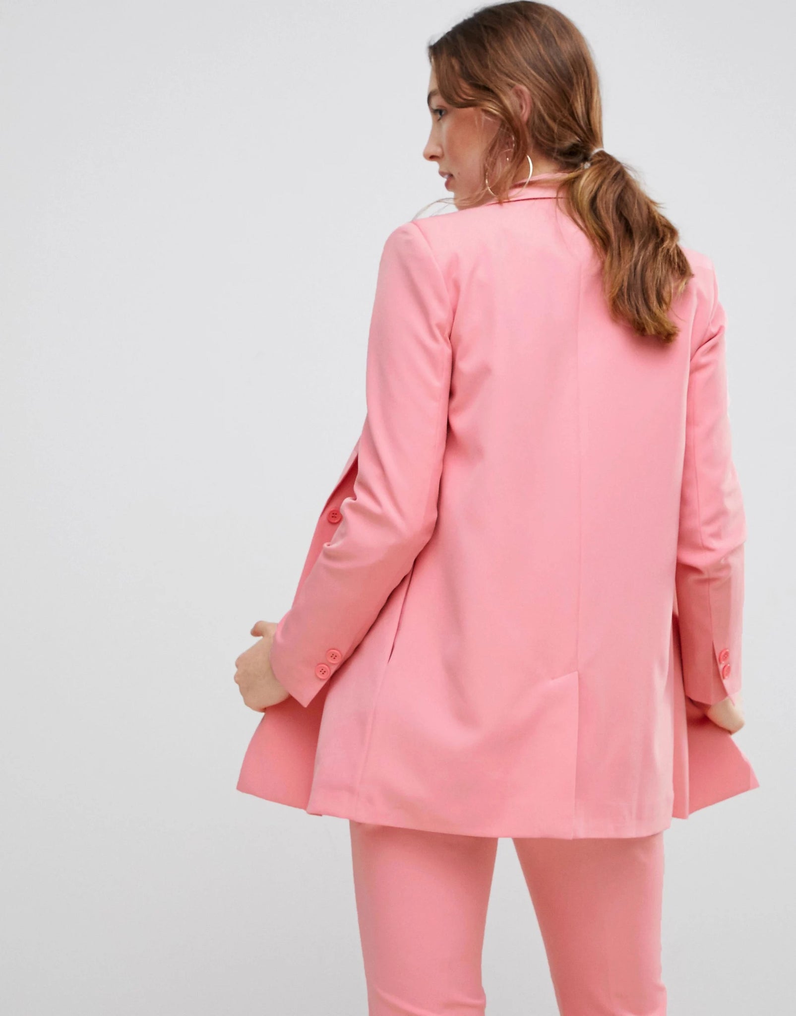Pink Long Sleeve Boxy Blazer