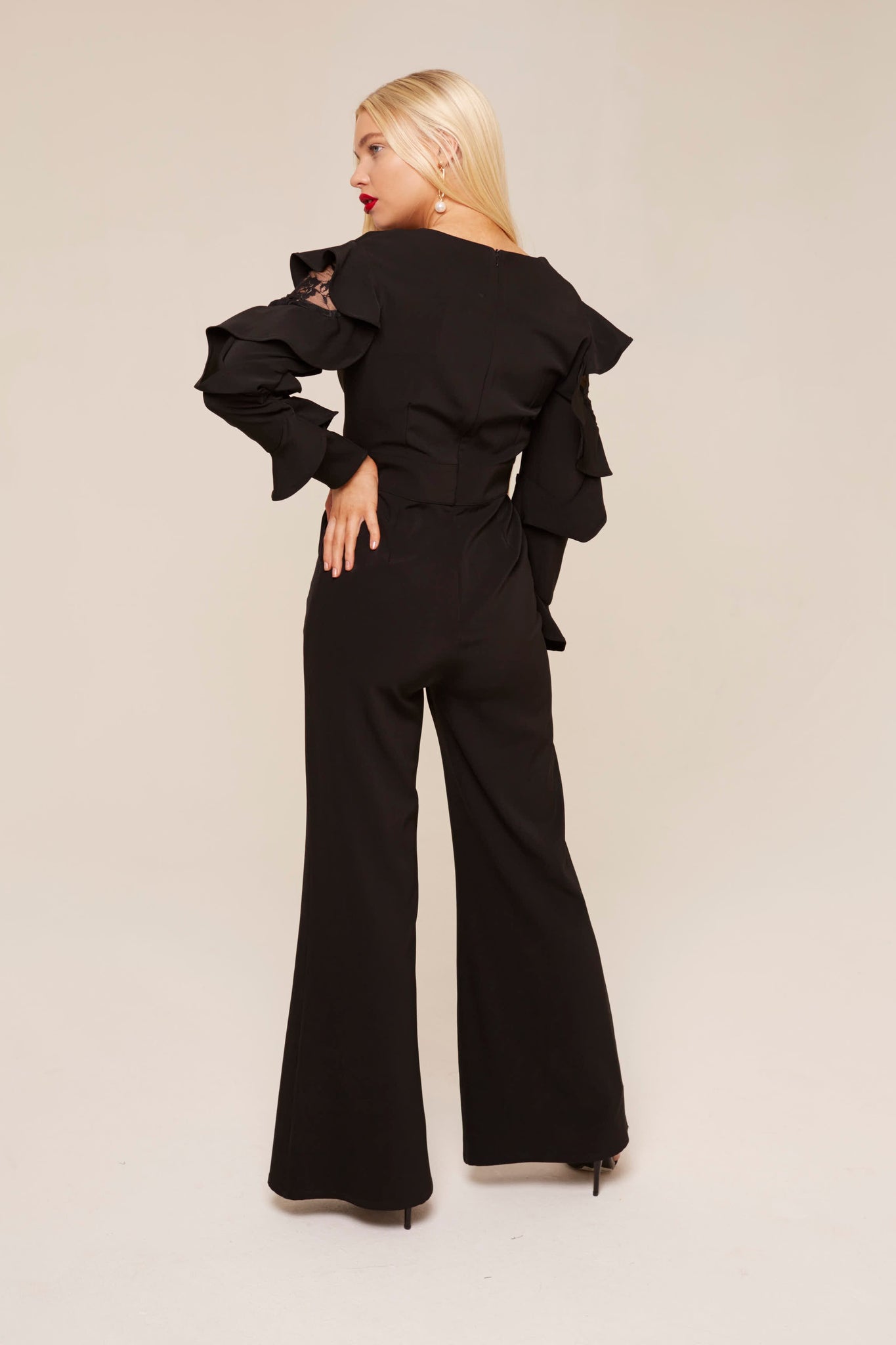 Ruffle Sleeve Jumpsuit