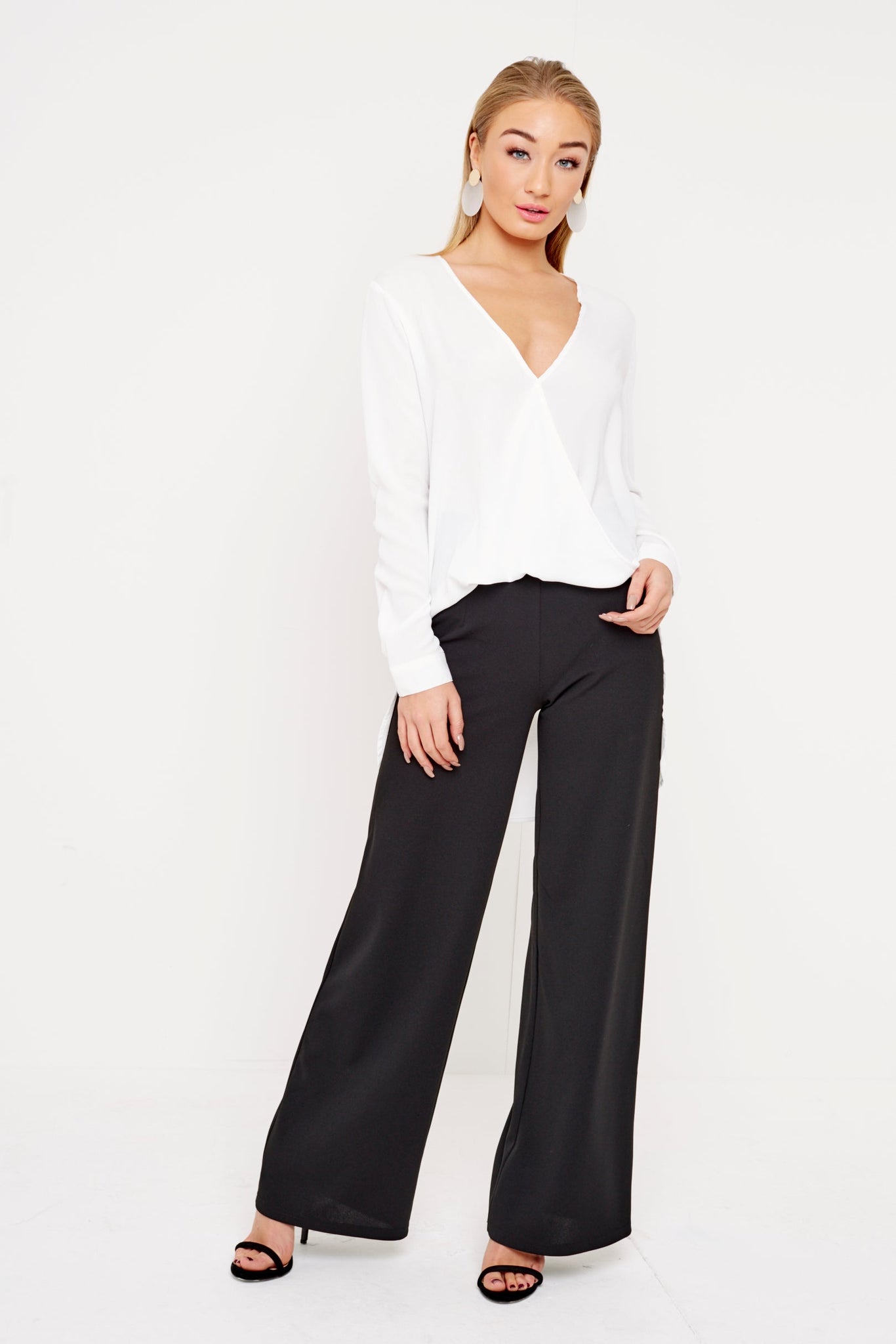 High Waisted Trousers in Black