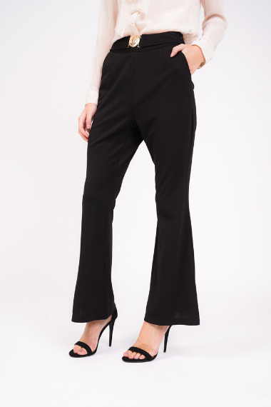 black high waisted trousers bottom view