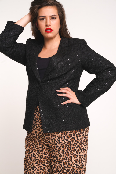 UNIQUE21 HERO Sequin Tweed Blazer