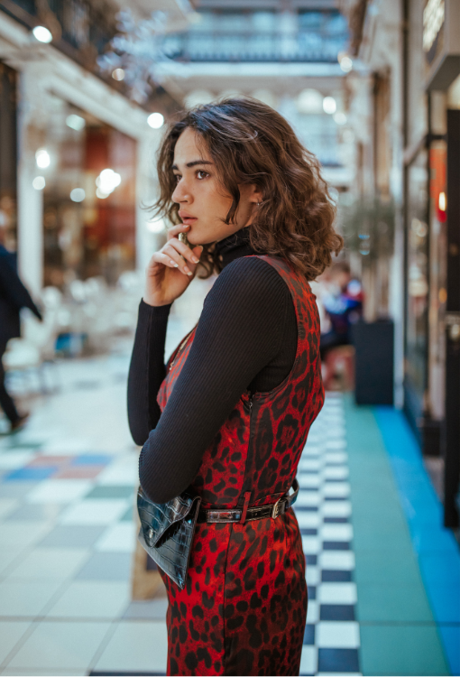 Red Leopard Print Jumpsuit