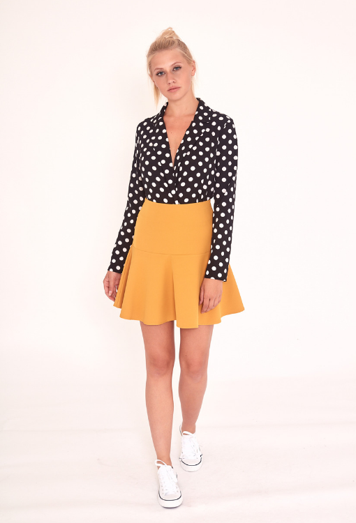 Mustard Skater Skirt