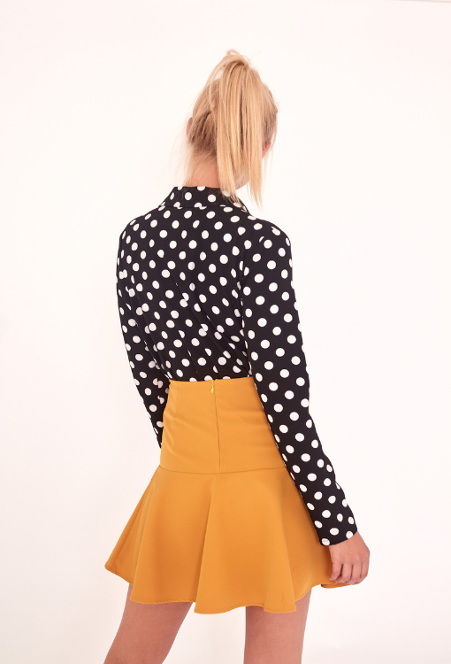 Mustard Skater Skirt