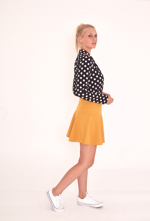 Mustard Skater Skirt