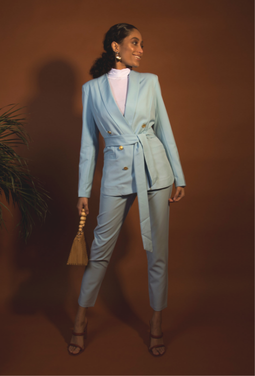 Light Blue Suit Trouser