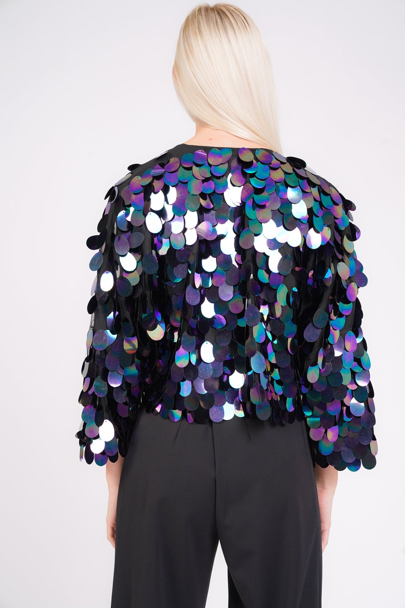 Large Sequin Cropped Jacket