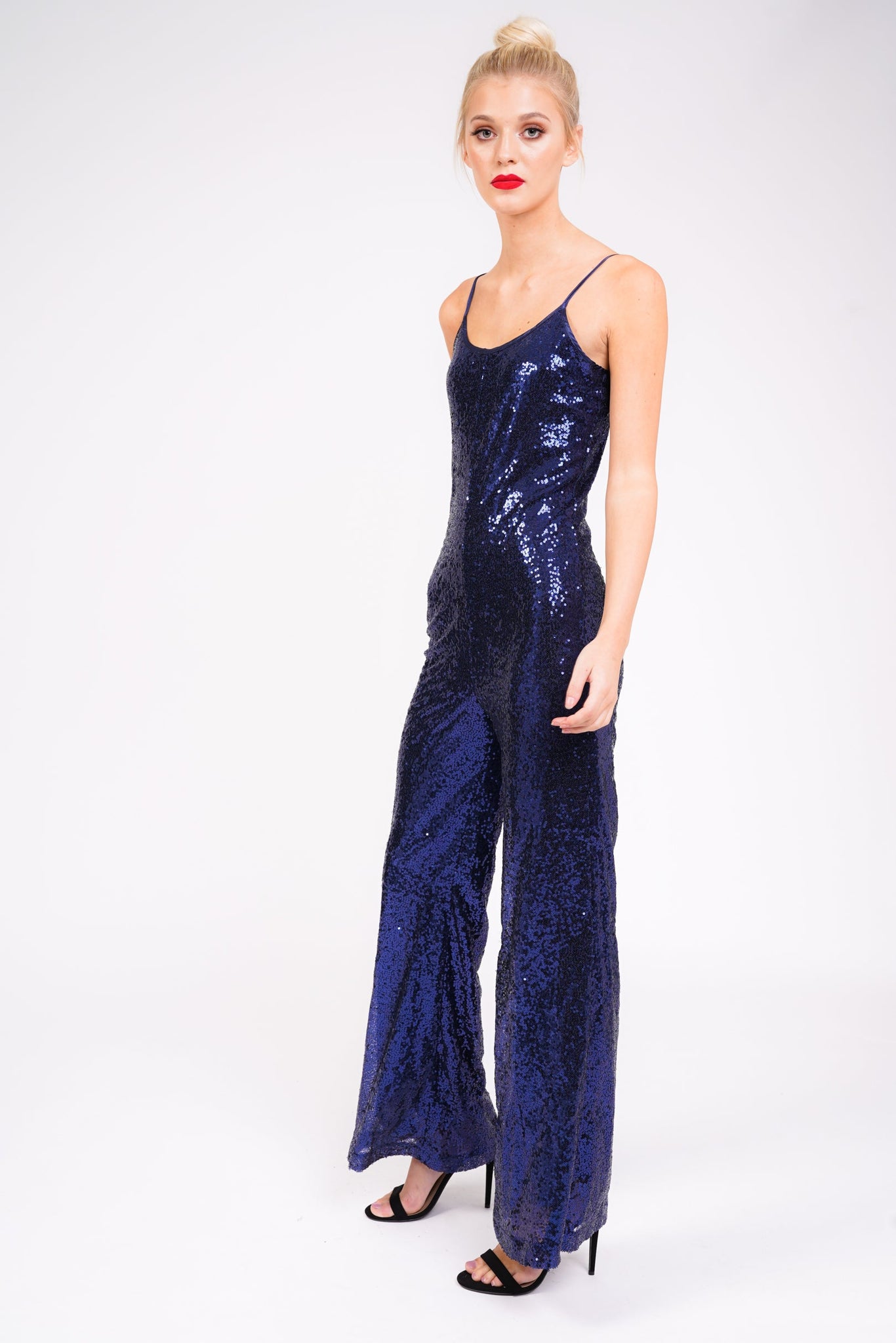 Sequin Sparkly Blue Jumpsuit