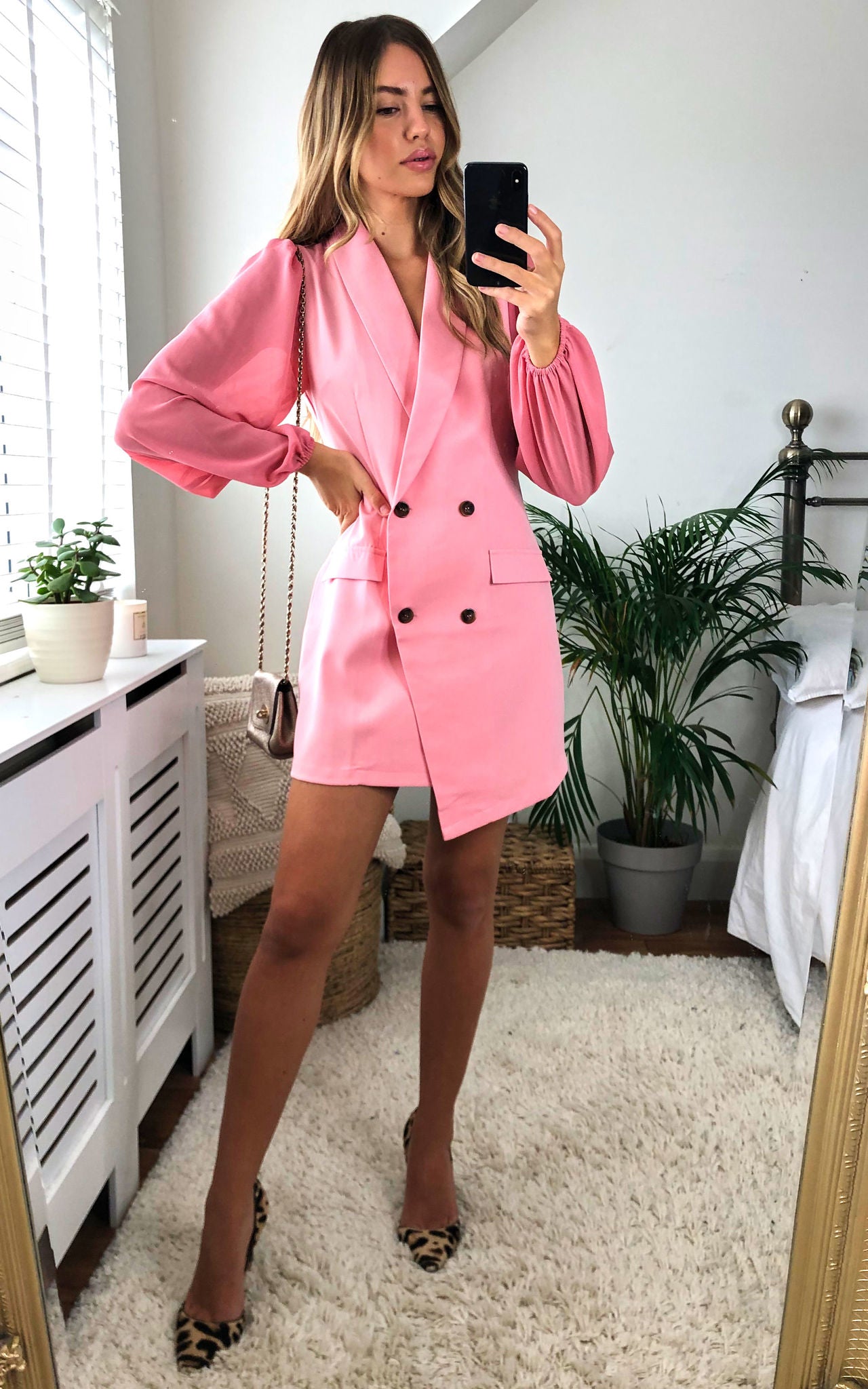 Unique21 Blazer Dress In Pink